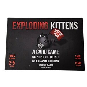 Exploding Kittens Card Game Adult NSFW Edition OS Black Red Strategy Party‎ Game